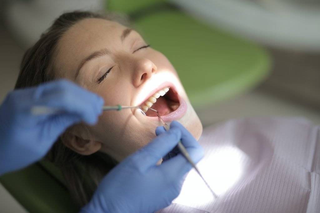 woman at the dentist